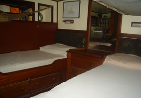 interiour of sailing yacht mosoon